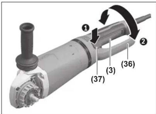 BOSCH GWS 27-230 PR Professional - Установка главной рукоятки - 1