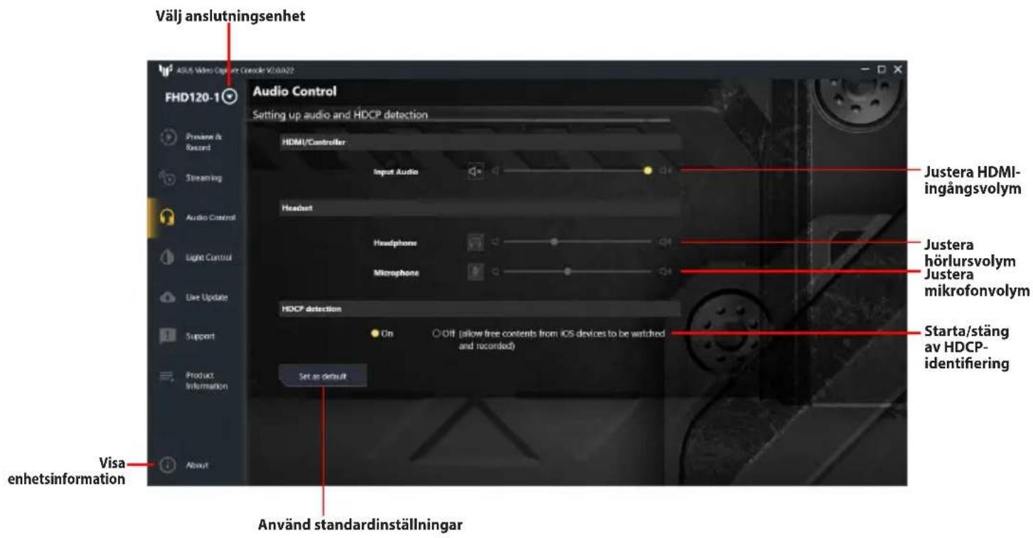 ASUS TUF GAMING CAPTURE BOX-4KPRO - Ljudkontroll - 1