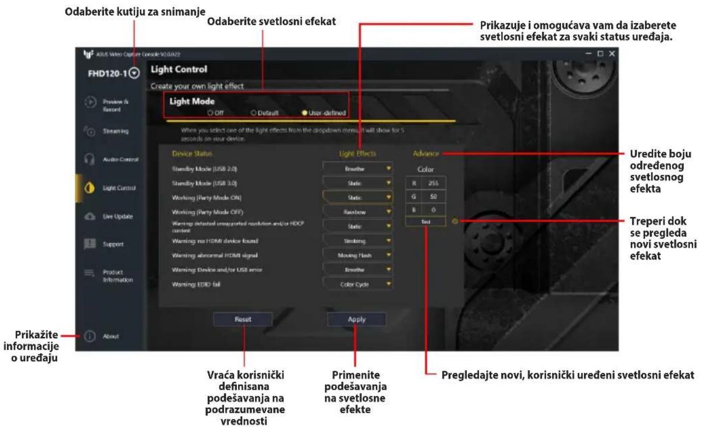 ASUS TUF GAMING CAPTURE BOX-4KPRO - Kontrola svetla - 1