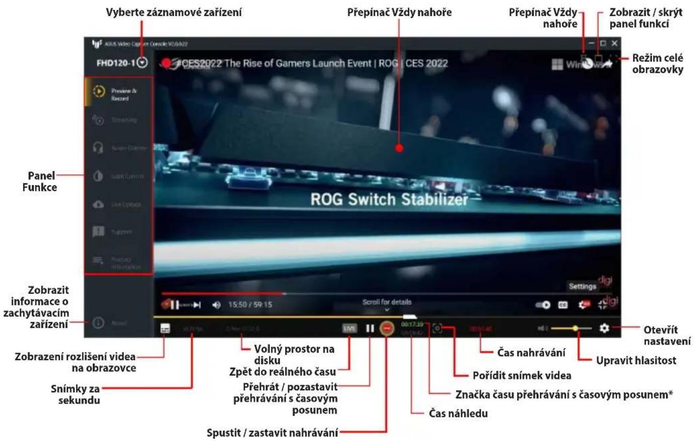 ASUS TUF GAMING CAPTURE BOX-4KPRO - Uživatelské rozhraní softwaru ASUS Video Capture Console - 1