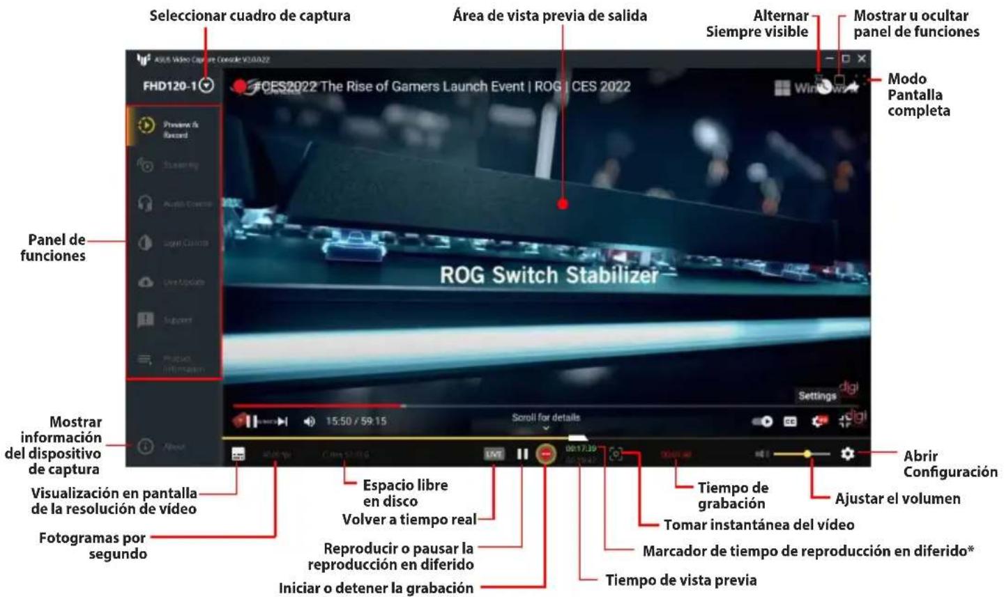 ASUS TUF GAMING CAPTURE BOX-4KPRO - Interfaz de usuario de ASUS Video Capture Console - 1