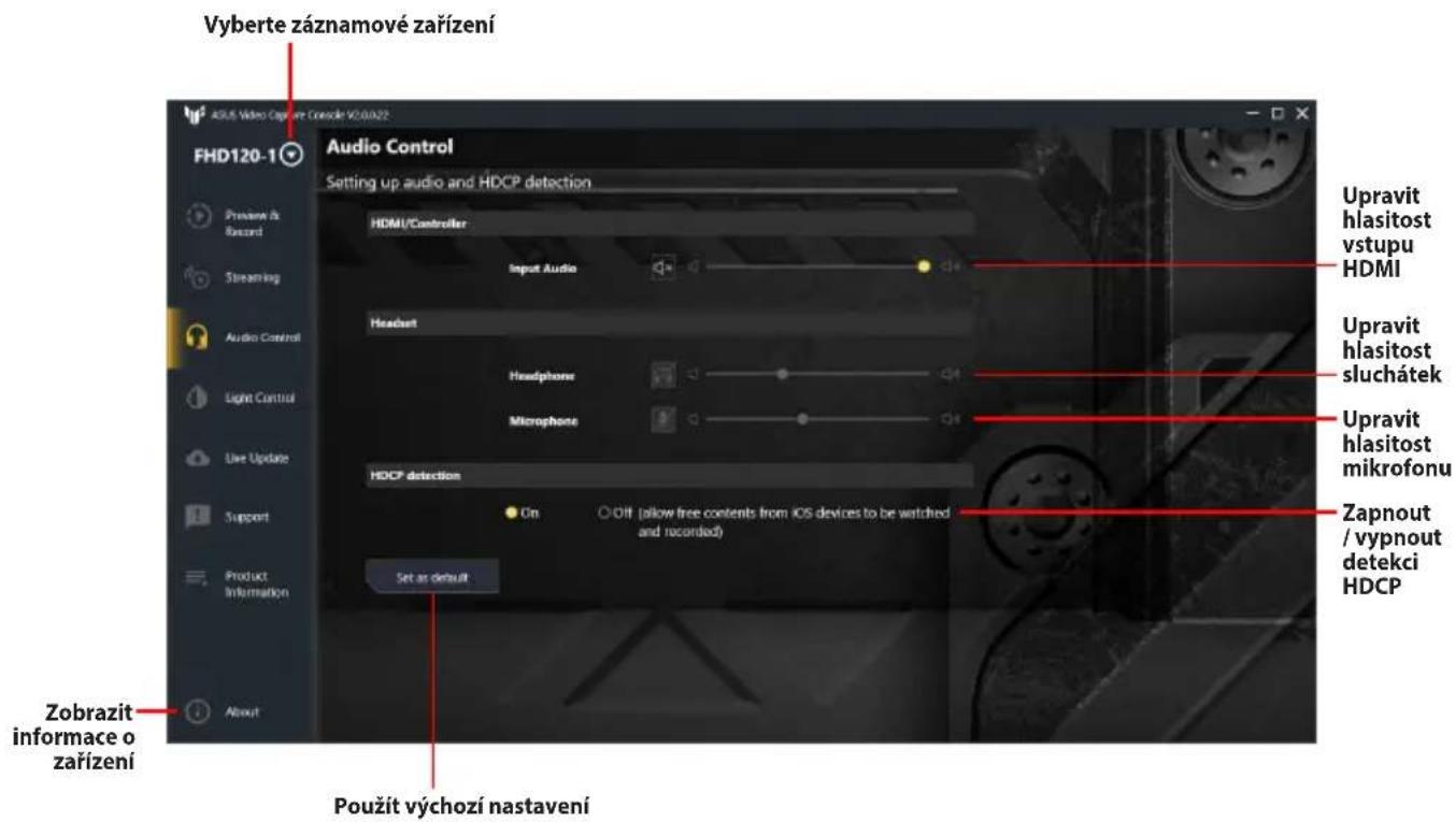 ASUS TUF GAMING CAPTURE BOX-4KPRO - Ovládání zvuku - 1