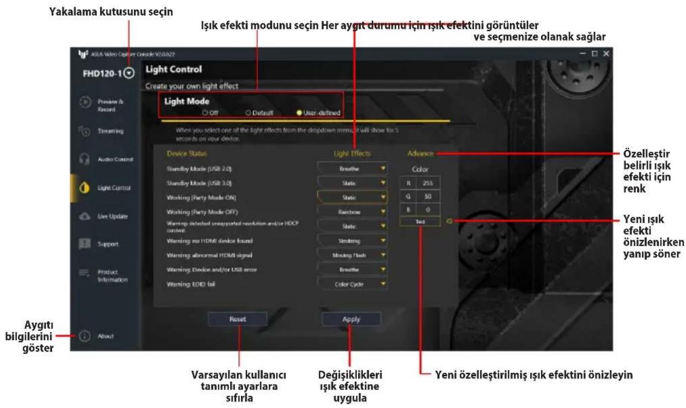 ASUS TUF GAMING CAPTURE BOX-4KPRO - Işık Kontrolü - 1