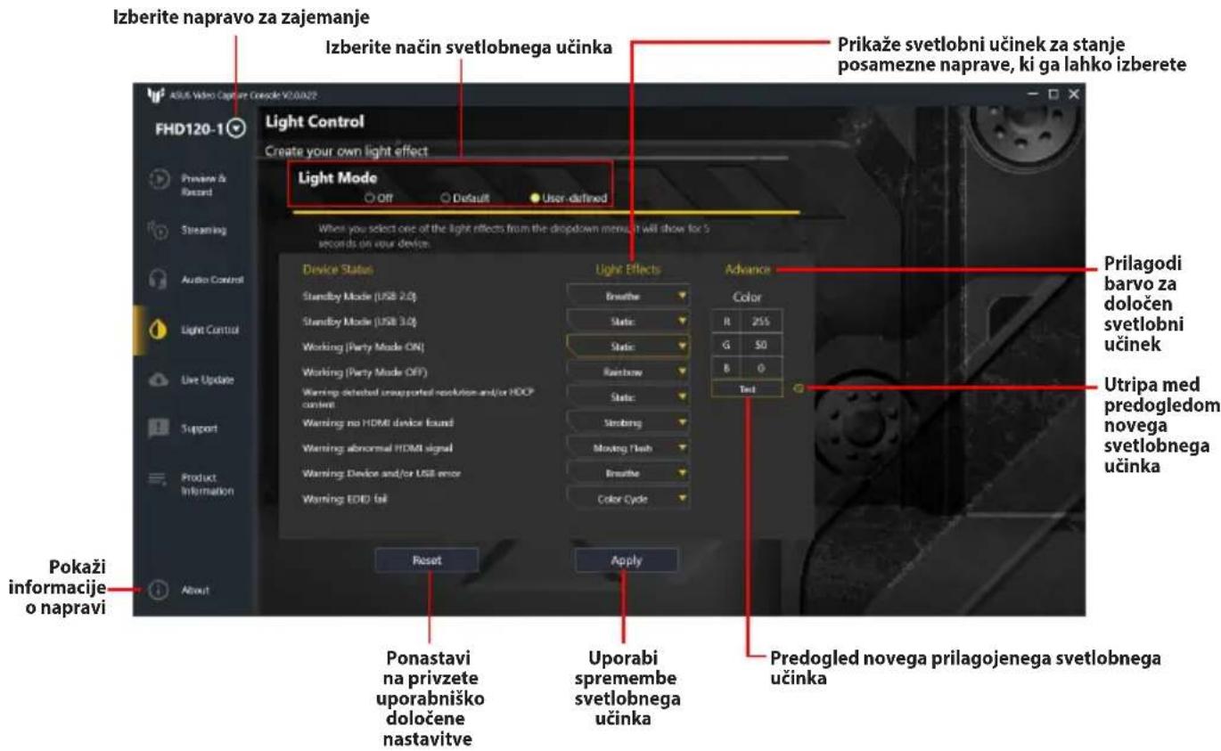 ASUS TUF GAMING CAPTURE BOX-4KPRO - Upravljanje osvetlitve - 1