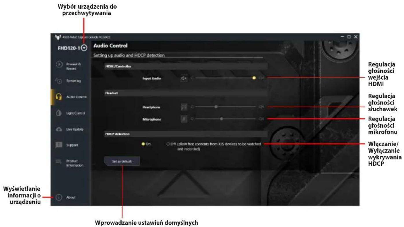 ASUS TUF GAMING CAPTURE BOX-4KPRO - Sterowanie audio - 1