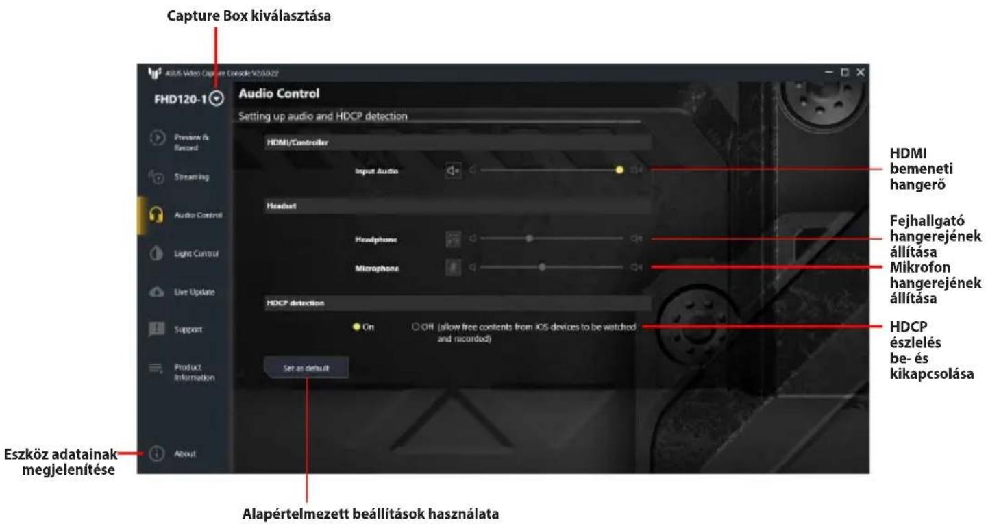 ASUS TUF GAMING CAPTURE BOX-4KPRO - Audiovezérlés - 1
