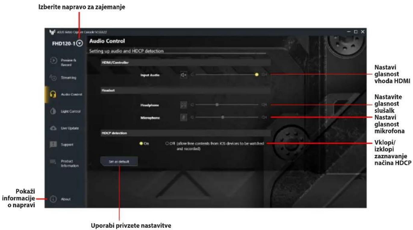 ASUS TUF GAMING CAPTURE BOX-4KPRO - Upravljanje zvoka - 1