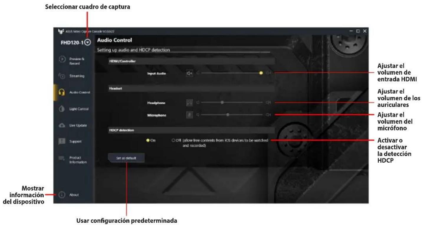 ASUS TUF GAMING CAPTURE BOX-4KPRO - Control de audio - 1
