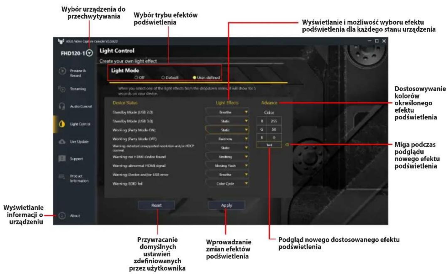 ASUS TUF GAMING CAPTURE BOX-4KPRO - Sterowanie audio - 2