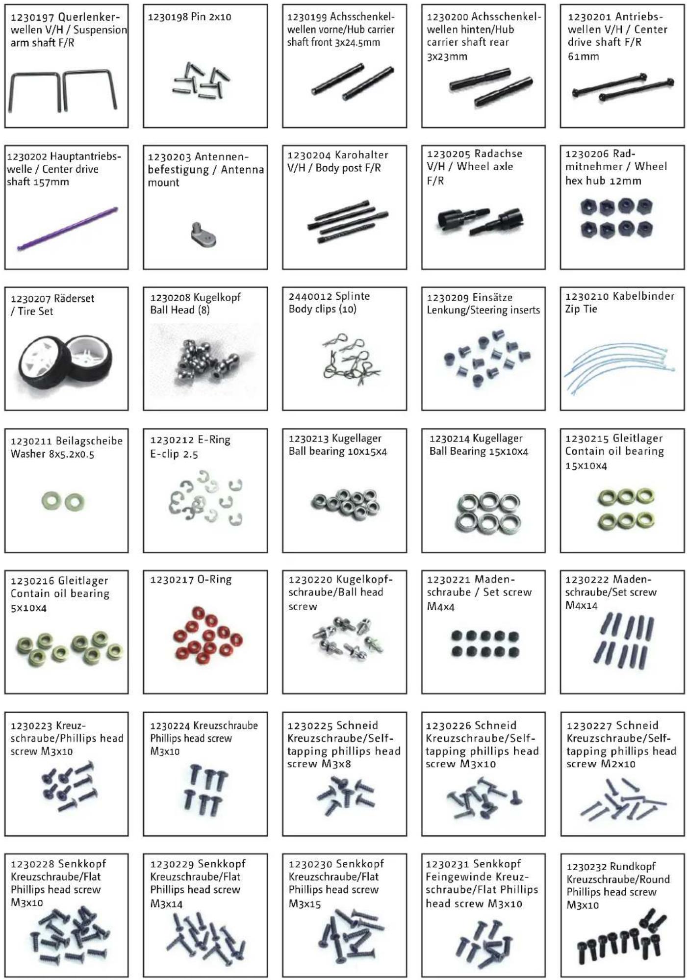 Absima ATC 3.4 BL - & 12213 Spare parts / Ersatzteile - 1