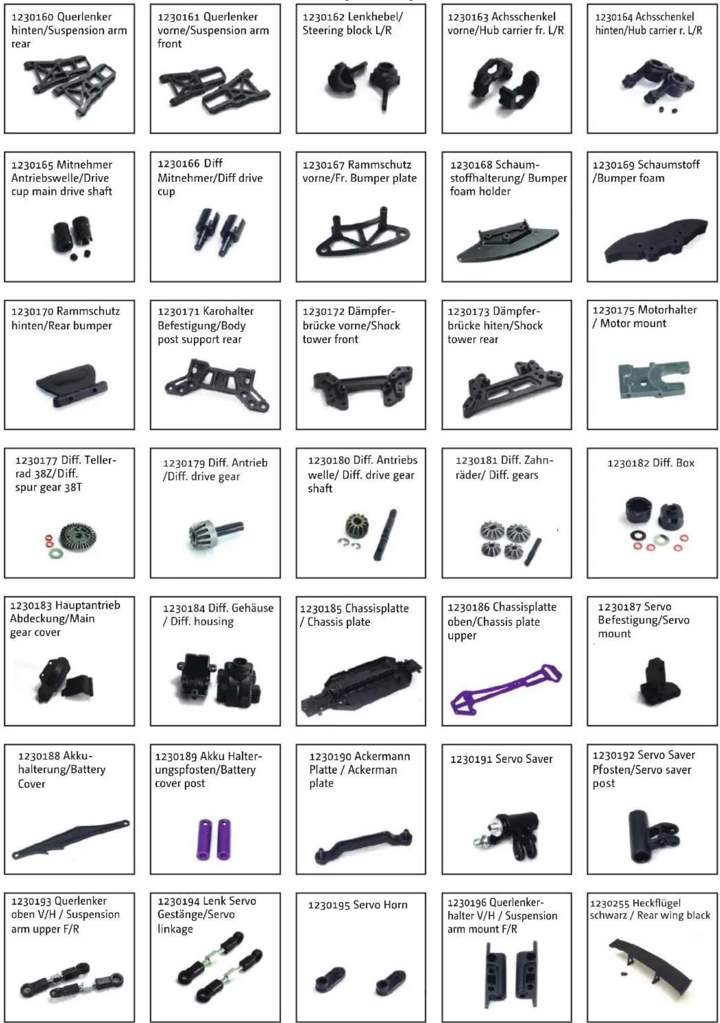 Absima ATC 3.4 BL - & 12213 Spare parts / Ersatzteile - 1