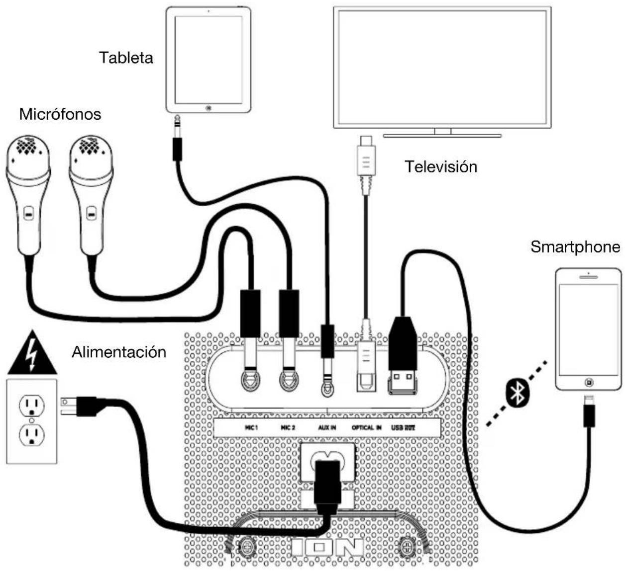 ION Party Rocker Max MK2 - Diagrama de conexión - 1