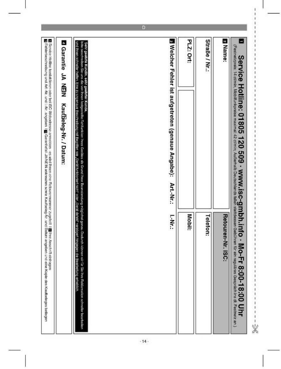 EINHELL BT-CD 12/2 - Garantieurkunde - 1