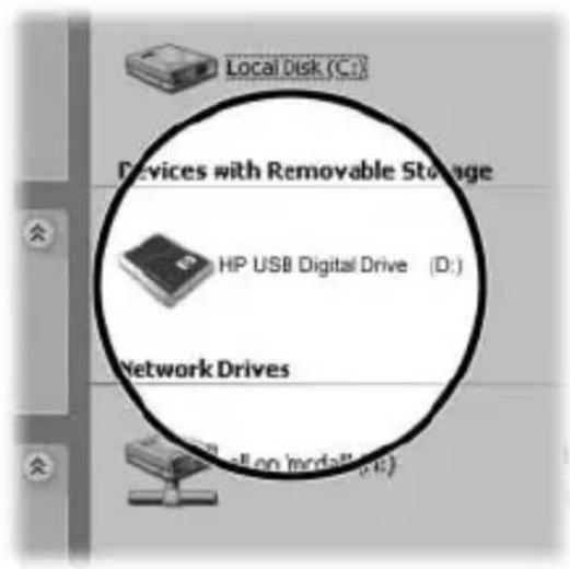 HP Compaq 6910p - Accès au HP USB Digital Drive - 1