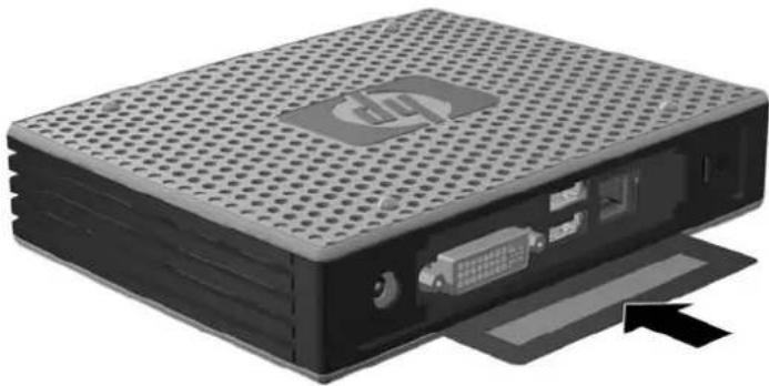 HP t5325 - Emplacement du numéro de série - 1
