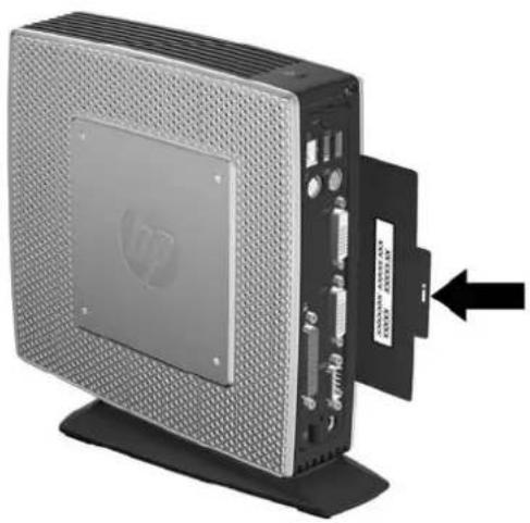 HP t5565 - Emplacement du numéro de série - 1