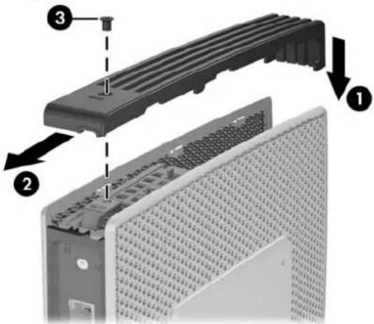 HP st5747 - Remise en place du cache du compartiment USB sécurisé - 1