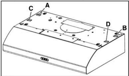 NuTone AHDA130BL - Installation de la hotte (avec supports EZ1) - 1
