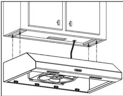 NuTone AHDA130WW - Install the Hood (Standard installation) - 1