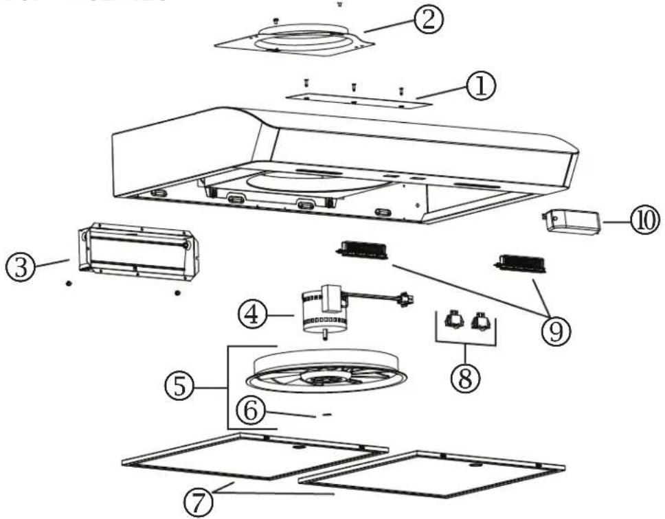 NuTone AVSC130SS - REPLACEMENT PARTS AND REPAIRS - 1