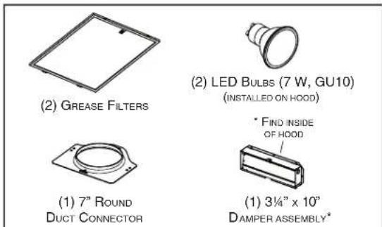 NuTone AVSC130SS - Contents - 1
