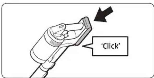 SAMSUNG Bespoke Jet VS20A9580VW - Inserting the battery - 1