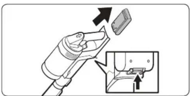 SAMSUNG Bespoke Jet VS20A9580VW - Ejecting the battery - 1