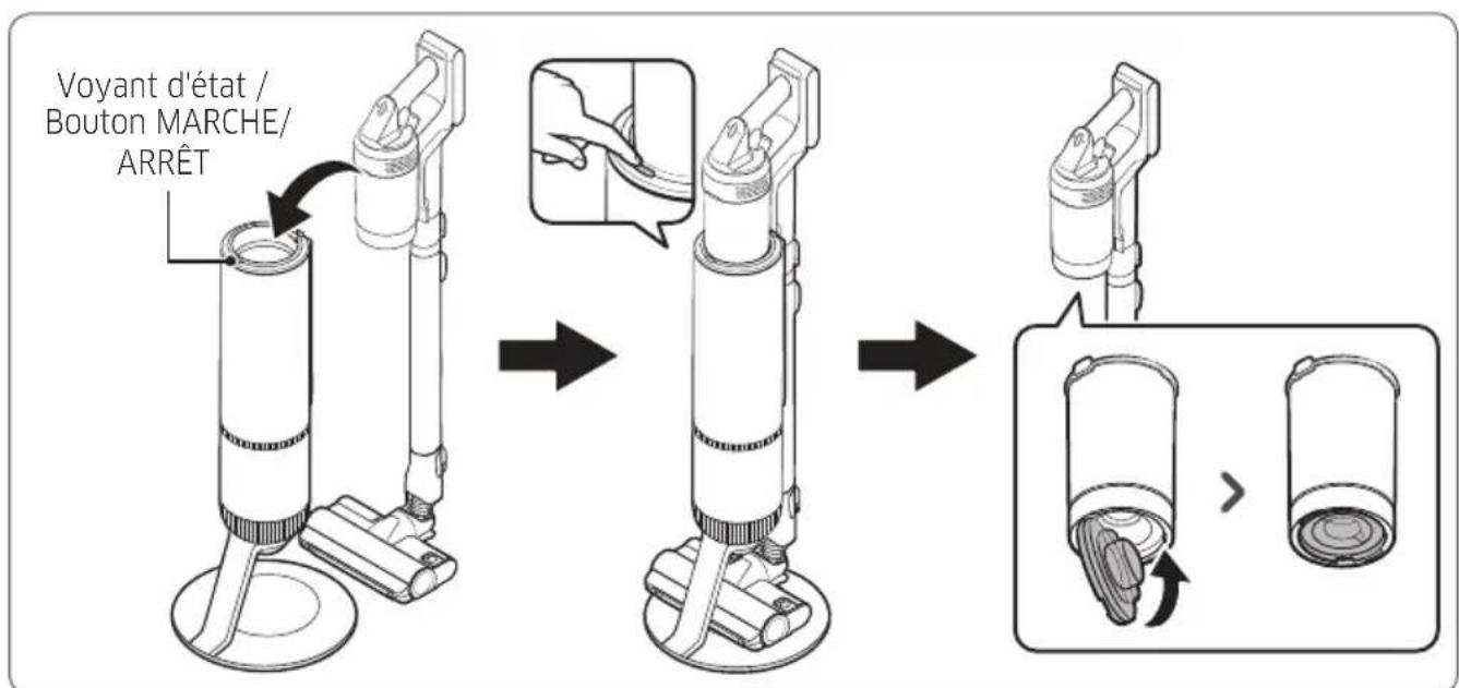 SAMSUNG Bespoke Jet VS20A9580VW - Utilisation de la Clean Station - 1