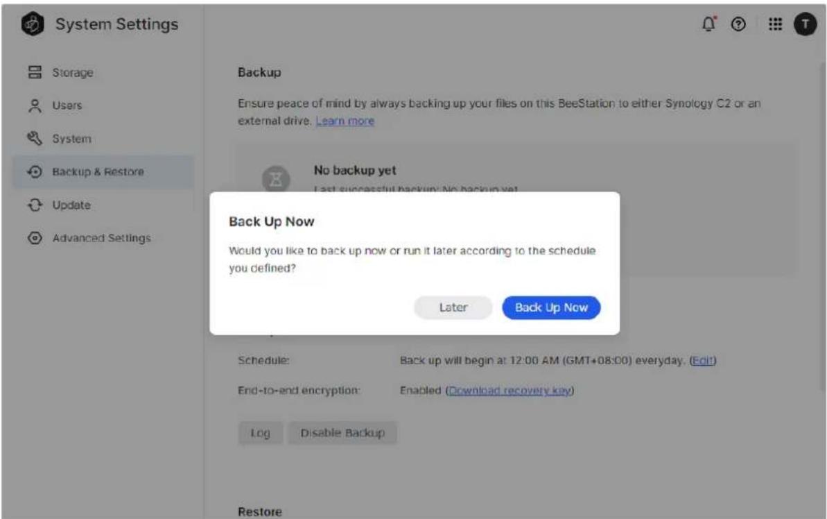 SYNOLOGY BeeStation BST150 - System Settings - 3