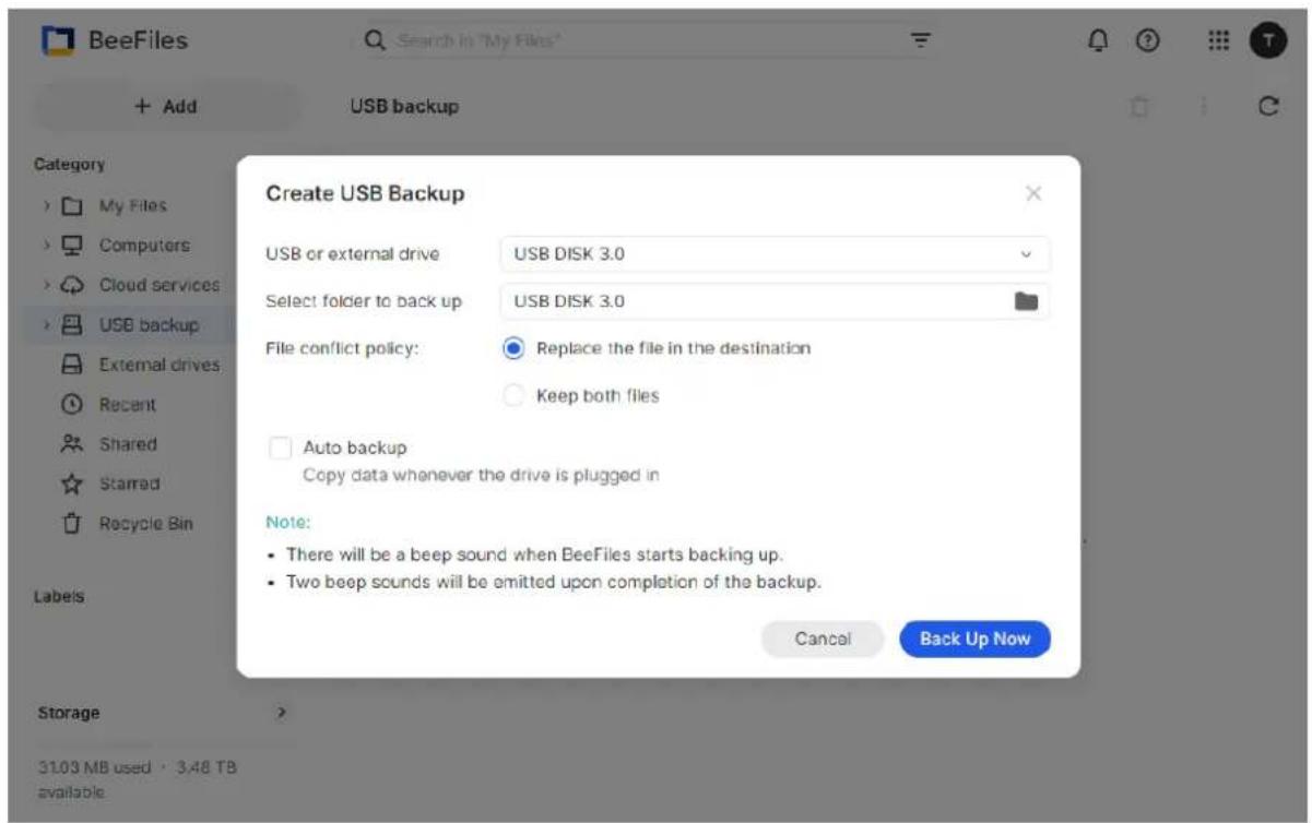 SYNOLOGY BeeStation BST150 - Sauvegarder des fichiers depuis des lecteurs USB - 2