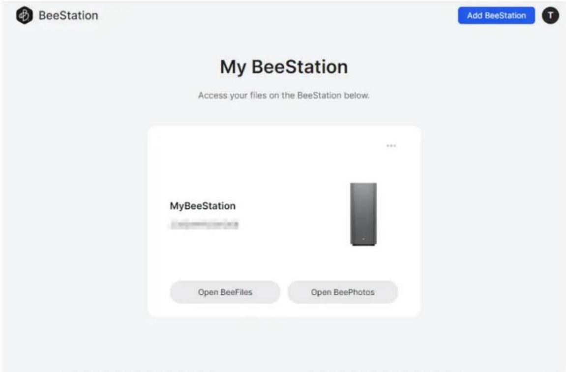 SYNOLOGY BeeStation BST150 - Accès depuis un navigateur Web - 1