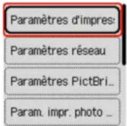 CANON Pixma G3571 - Modification des paramètres à partir du Panneau de contrôle - 1
