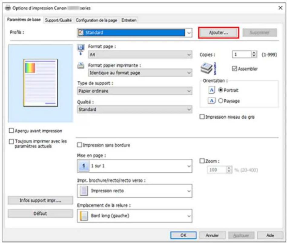 CANON Pixma G3571 - Enregistrement d'un profil d'impression - 1