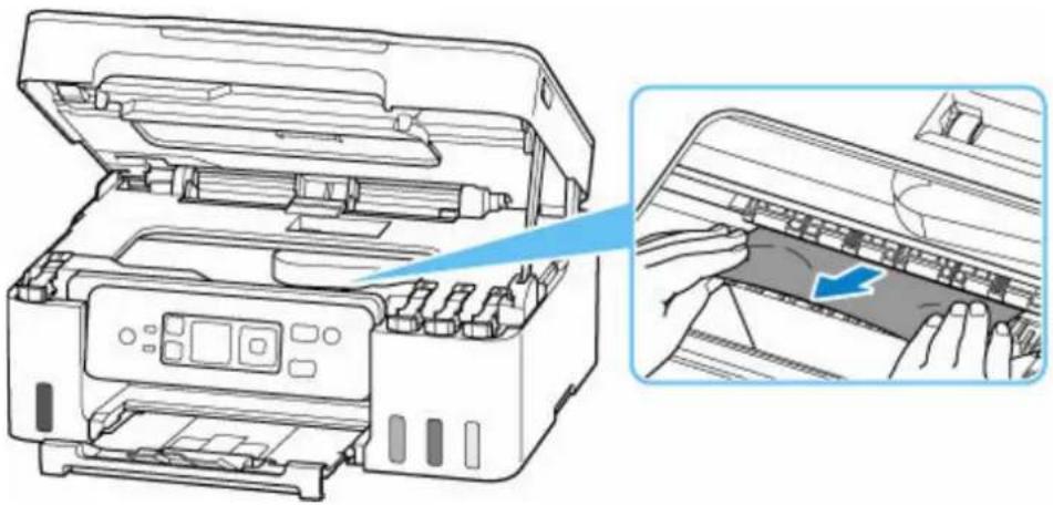 CANON Pixma G3571 - Retrait du papier coincé à l'intérieur de l'imprimante - 4