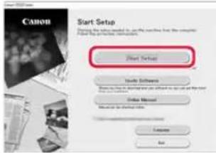 CANON Pixma TS704a - Valitse Aloita asetukset (Start Setup). - 1