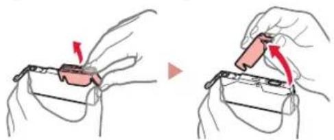 CANON Pixma TS704a - Fjern sakte den oransje korken. - 1