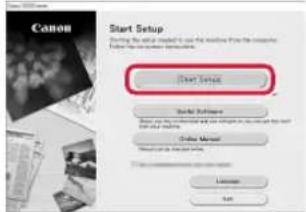 CANON Pixma TR4540 - Klik på Start opsætning (Start Setup). - 1
