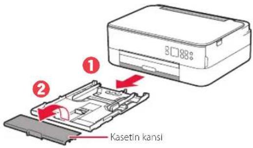 CANON Pixma TS5353 - Poista kasetti tulostimesta ja poista kasetin kansi. - 1