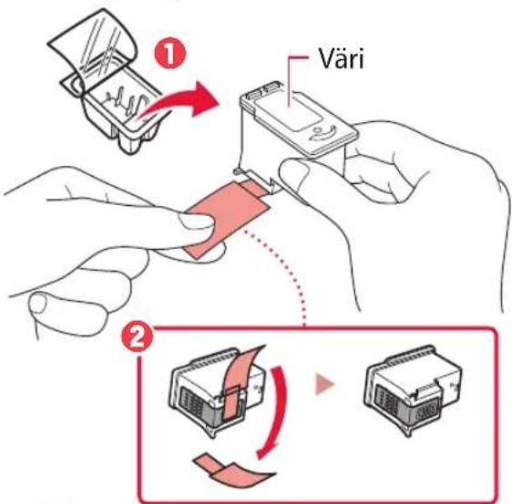 CANON Pixma TS5353 - Poista värillinen FINE-kasetti pakkauksesta ja irrota suojateippi. - 1