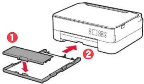 CANON Pixma TS5353 - Aseta kasetin kansi ja aseta kasetti takaisin paikoilleen. - 1