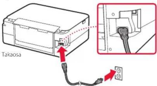 CANON Pixma TS5353a - Virran kytkeminen tulostimeen - 2