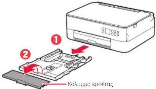 CANON Pixma TS5353a - Αφαιρέστε την κασέτα από τον εκτυπωτή καθώς και το κάλυμμα της κασέτας. - 1