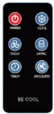 Be Cool BC07AC60WF - RICHTIGE VERWENDUNG DER FERNBEDIENUNG - 1