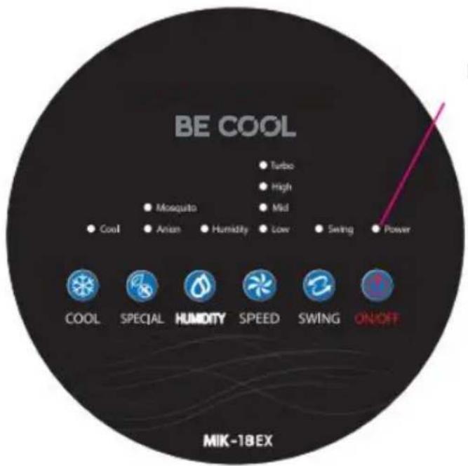 Be Cool BC18AC2301IKF - Indicatori e controlli - 1