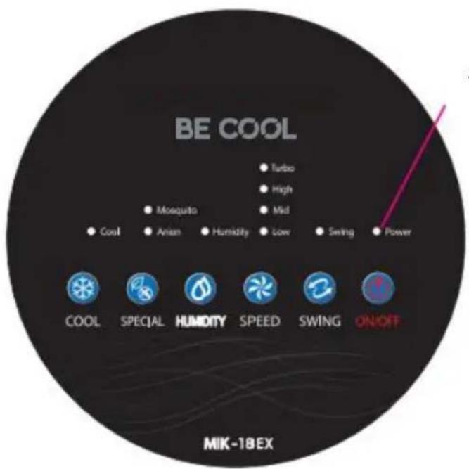 Be Cool BC18AC2301IKF - Wskaźniki i elementy sterujące - 1
