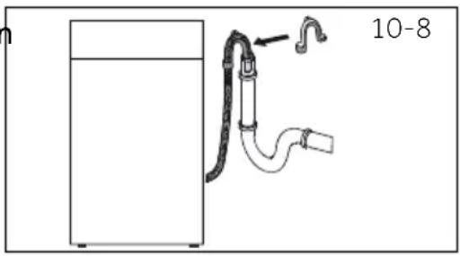 HAIER HW100-BP14939 - Tuyau de vidange au raccordement d'évacuation des eaux usées - 1