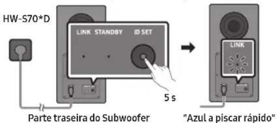 SAMSUNG HW-S701D - Se o subwoofer não se ligar automaticamente - 1