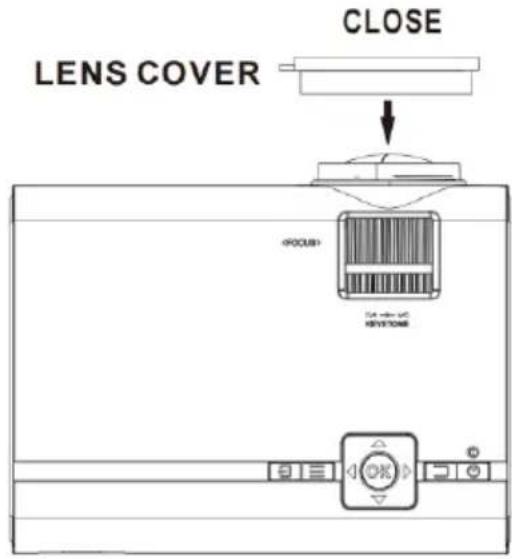LENCO LPJ-280WH - Remove &amp; Close The Lens Cover - 2