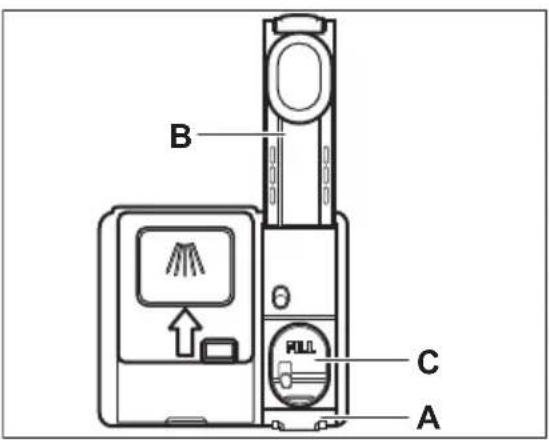 AEG FSE74507P - Fullen des Klarspulmittel-Dosierers - 1