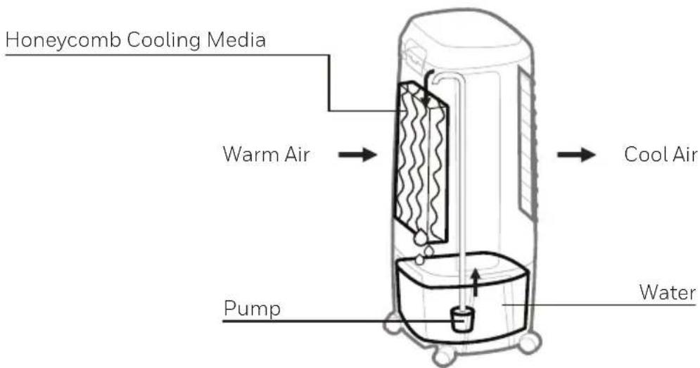 HONEYWELL CS10PE - Evaporative Air Cooling Mechanism - 1